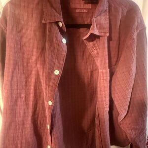 Abercrombie & Fitch Maroon Casual Button Down Shirt